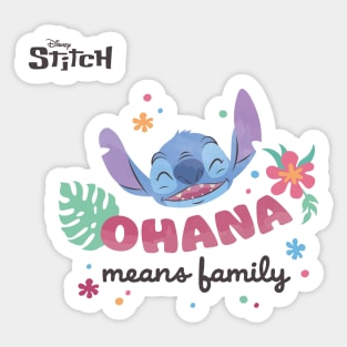 Stitch Ohana Means Family Sticker